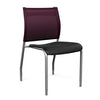 Wit Side Chair | Three Plastic Seat Colors | SitOnIt Guest Chair SitOnIt Black Plastic Grape Mesh Silver Frame