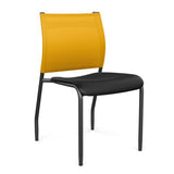 Wit Side Chair | Three Plastic Seat Colors | SitOnIt Guest Chair SitOnIt Black Plastic Lemon Mesh Black Frame