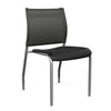 Wit Side Chair | Three Plastic Seat Colors | SitOnIt Guest Chair SitOnIt Black Plastic Nickel Mesh Silver Frame