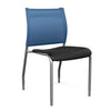 Wit Side Chair | Three Plastic Seat Colors | SitOnIt Guest Chair SitOnIt Black Plastic Ocean Mesh Silver Frame