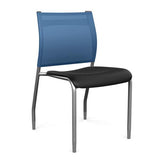 Wit Side Chair | Three Plastic Seat Colors | SitOnIt Guest Chair SitOnIt Black Plastic Ocean Mesh Silver Frame
