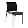 Wit Side Chair | Three Plastic Seat Colors | SitOnIt Guest Chair SitOnIt Black Plastic Onyx Mesh Silver Frame