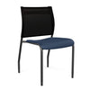 Wit Side Chair | Three Plastic Seat Colors | SitOnIt Guest Chair SitOnIt Navy Plastic Onyx Mesh Black Frame