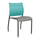 Wit Side Chair | Three Plastic Seat Colors | SitOnIt Guest Chair SitOnIt Slate Plastic Aqua Mesh Black Frame