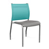 Wit Side Chair | Three Plastic Seat Colors | SitOnIt Guest Chair SitOnIt Slate Plastic Aqua Mesh Silver Frame