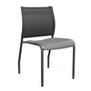 Wit Side Chair | Three Plastic Seat Colors | SitOnIt Guest Chair SitOnIt Slate Plastic Nickel Mesh Black Frame