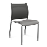 Wit Side Chair | Three Plastic Seat Colors | SitOnIt Guest Chair SitOnIt Slate Plastic Nickel Mesh Silver Frame