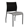 Wit Side Chair | Three Plastic Seat Colors | SitOnIt Guest Chair SitOnIt Slate Plastic Onyx Mesh Black Frame
