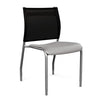 Wit Side Chair | Three Plastic Seat Colors | SitOnIt Guest Chair SitOnIt Sterling Plastic Onyx Mesh Silver Frame